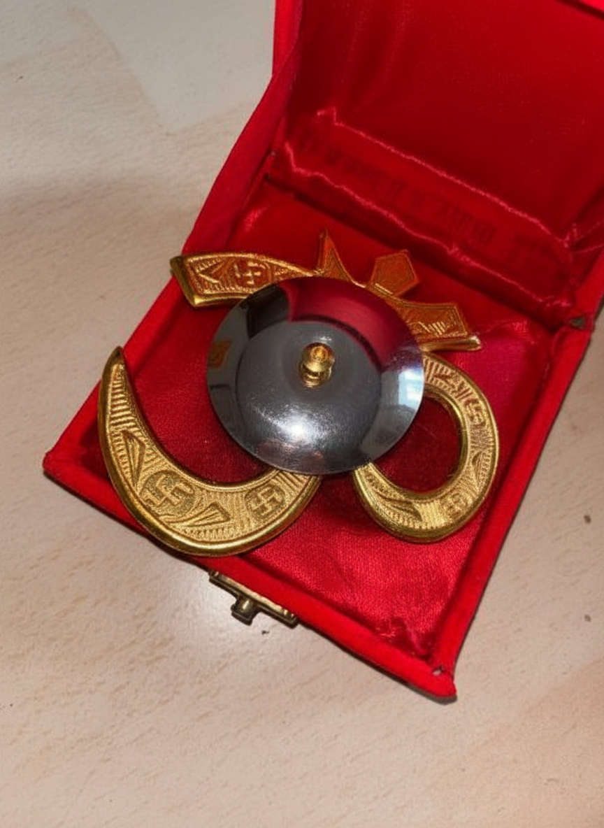 Brass Metal Diya with ॐ base