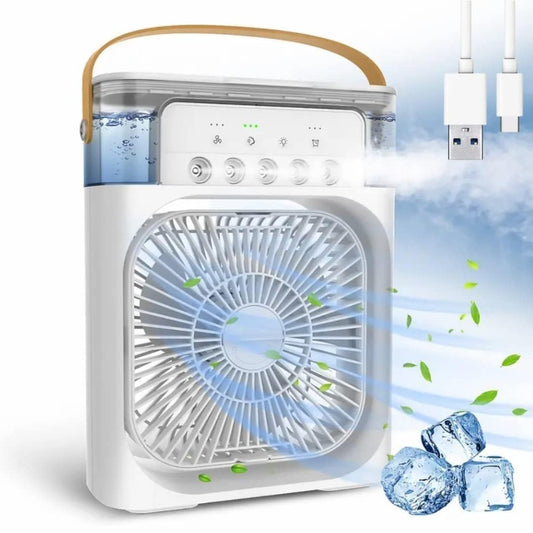 Portable Mini Cooler Rechargeable Air Conditioner Water Cooler Small AC for Office, Home Cooling.