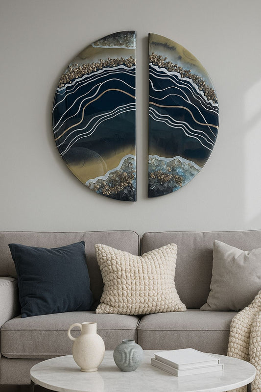 Premium Handcrafted  Epoxy Wall Art 20 and 16 inches