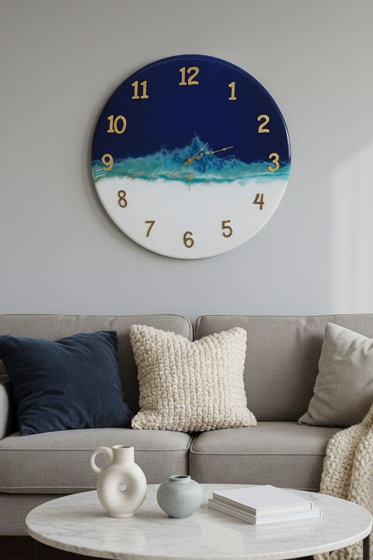Premium Epoxy Handcrafted clock 16 Inches